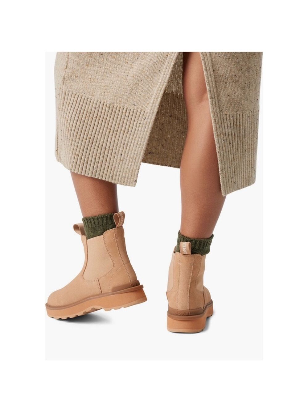 SOREL Hi-Line Heel Chelsea Boots Sz 11 Brown NWT Waterproof Suede Outdoor Women - Picture 10 of 10